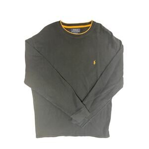 Polo Ralph Lauren Men’s Black Sweater with yellow polo Size XL